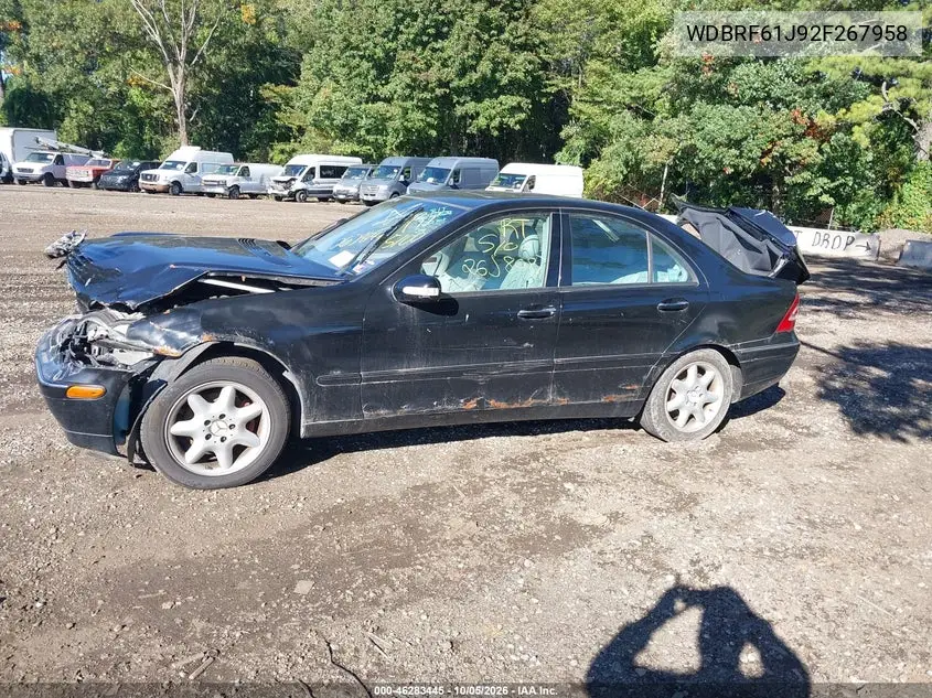 2002 MERCEDES C-KLASSE VIN WDBRF61J92F267958 — фото 6