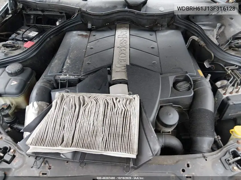 2003 MERCEDES C-KLASSE VIN WDBRH61J13F316128 — фото 10