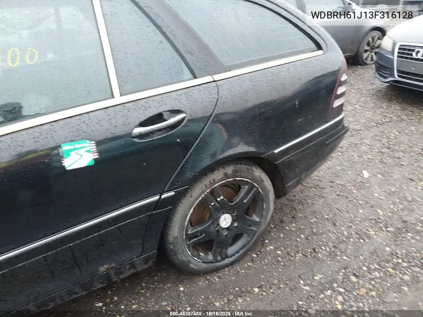 2003 MERCEDES C-KLASSE VIN WDBRH61J13F316128 — фото 6