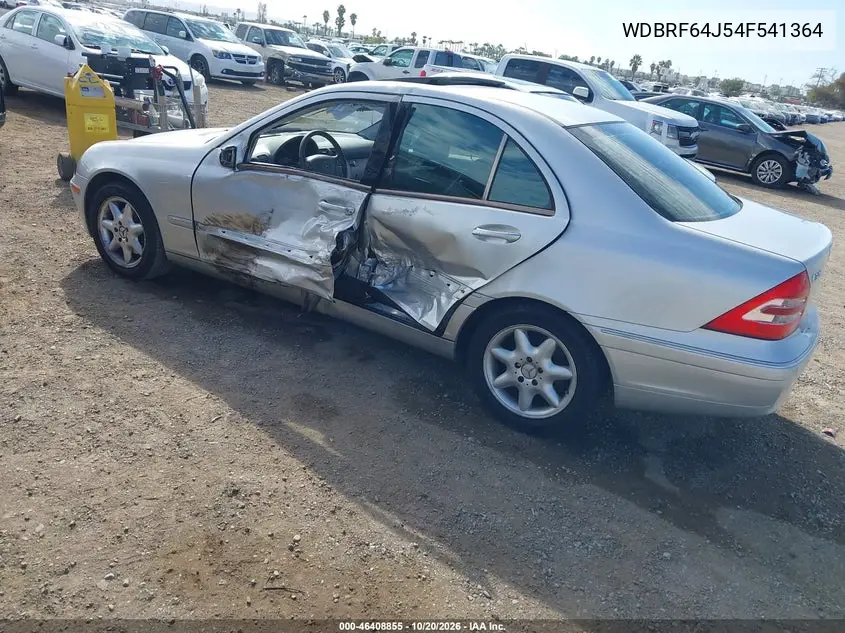 2004 MERCEDES C-KLASSE VIN WDBRF64J54F541364 — фото 3