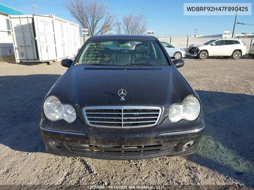 2007 MERCEDES C-KLASSE VIN WDBRF92H47F890425 — фото 13