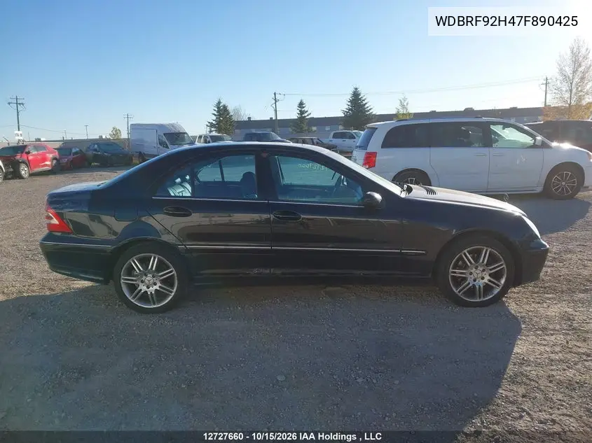 2007 MERCEDES C-KLASSE VIN WDBRF92H47F890425 — фото 14