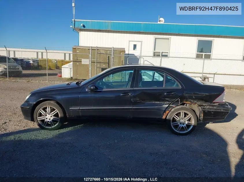 2007 MERCEDES C-KLASSE VIN WDBRF92H47F890425 — фото 15