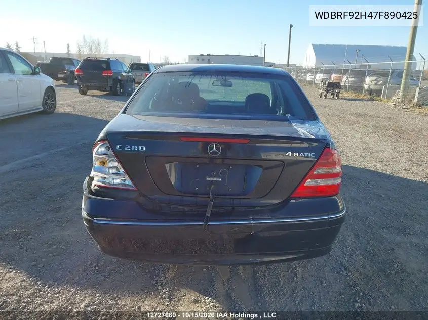 2007 MERCEDES C-KLASSE VIN WDBRF92H47F890425 — фото 17
