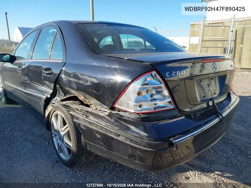 2007 MERCEDES C-KLASSE VIN WDBRF92H47F890425 — фото 6