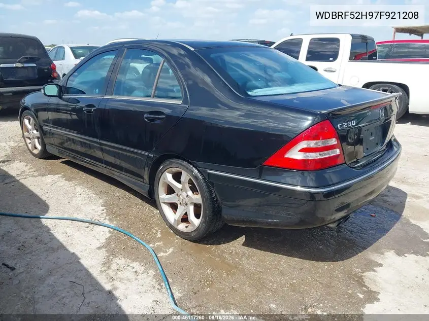 2007 MERCEDES C-KLASSE VIN WDBRF52H97F921208 — фото 3