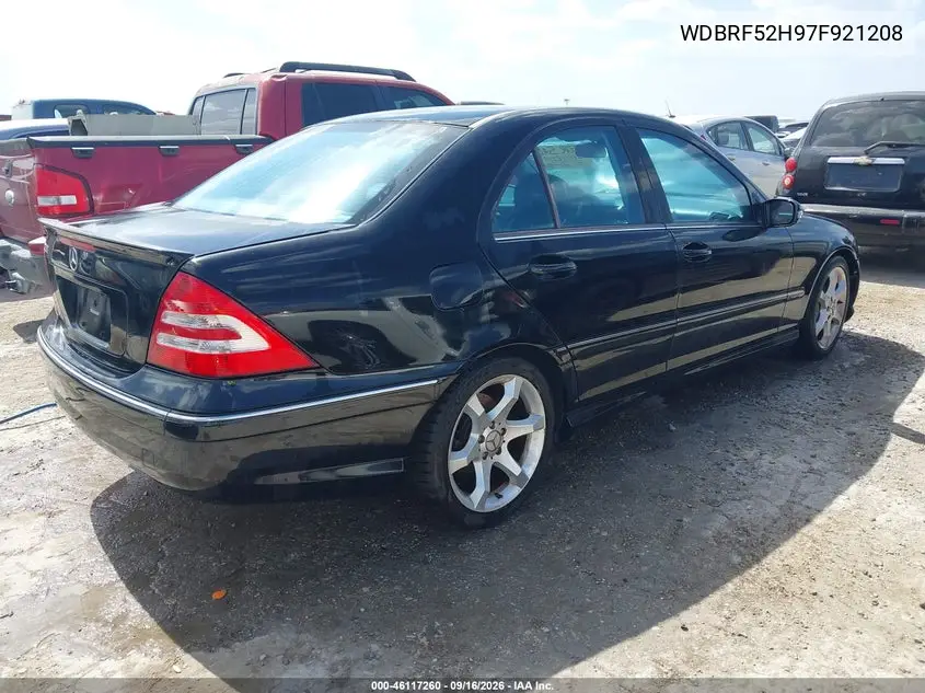 2007 MERCEDES C-KLASSE VIN WDBRF52H97F921208 — фото 4