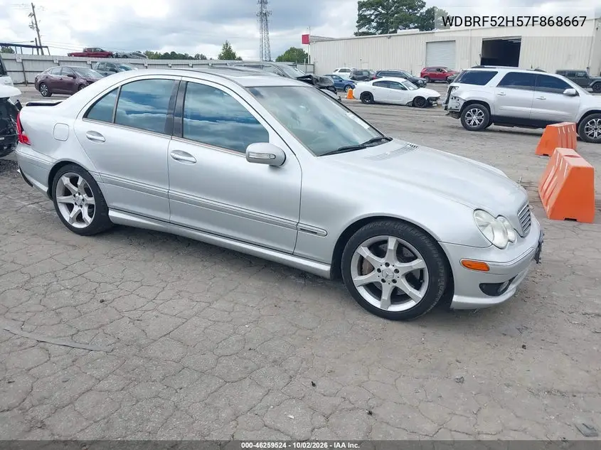 MERCEDES C-KLASSE 2007, VIN WDBRF52H57F868667