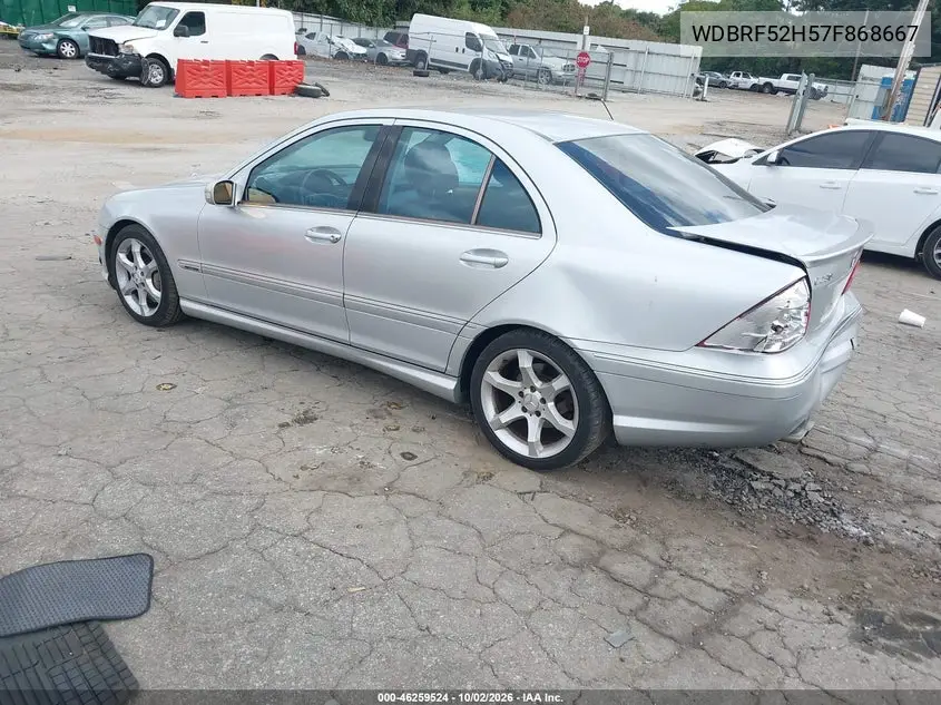 2007 MERCEDES C-KLASSE VIN WDBRF52H57F868667 — фото 3