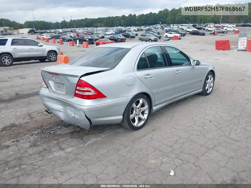 2007 MERCEDES C-KLASSE VIN WDBRF52H57F868667 — фото 4