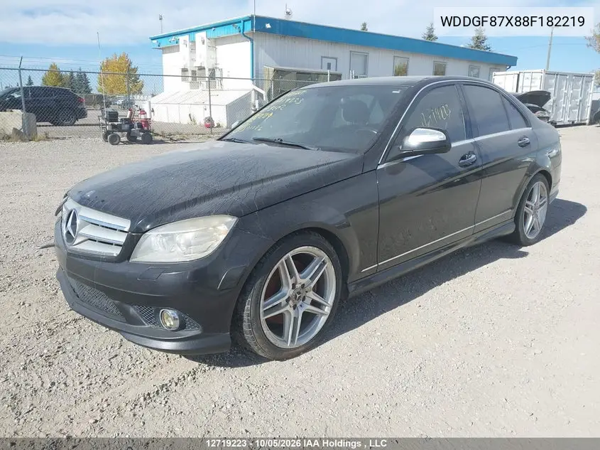 2008 MERCEDES C-KLASSE VIN WDDGF87X88F182219 — фото 2