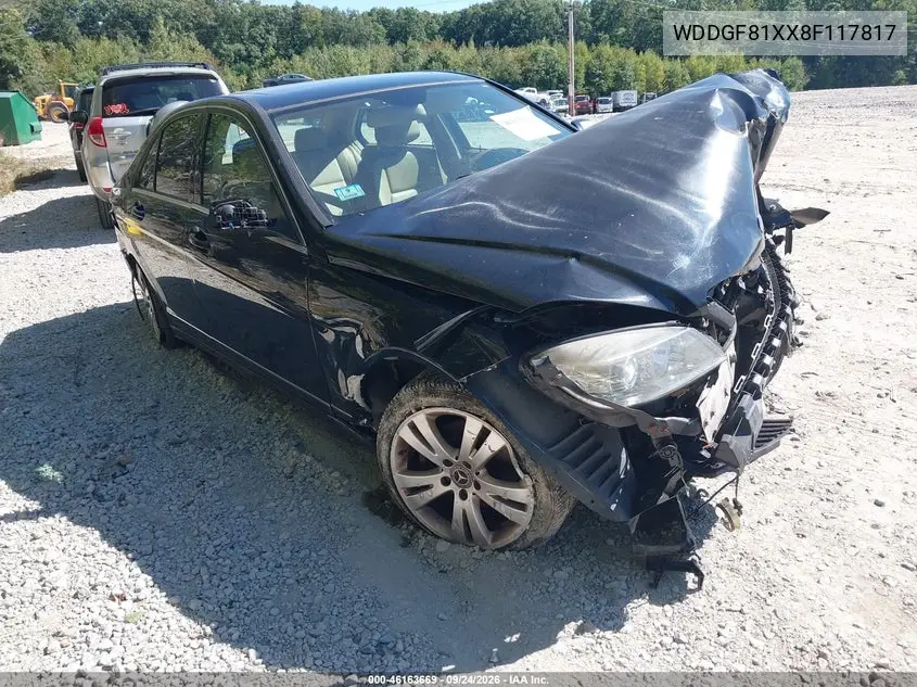 MERCEDES C-KLASSE 2008, VIN WDDGF81XX8F117817
