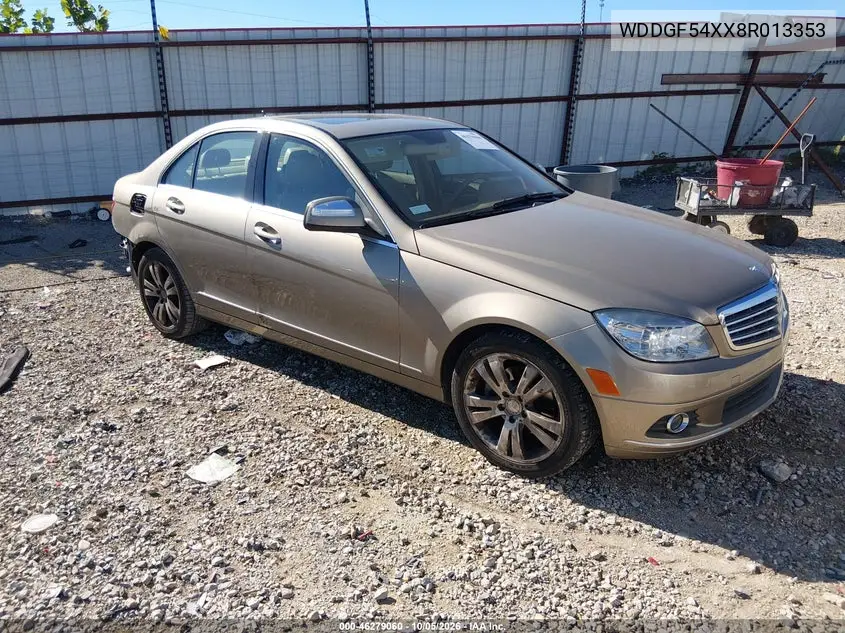 MERCEDES C-KLASSE 2008, VIN WDDGF54XX8R013353