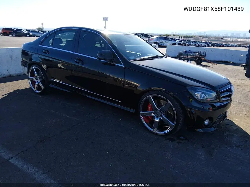 MERCEDES C-KLASSE 2008, VIN WDDGF81X58F101489