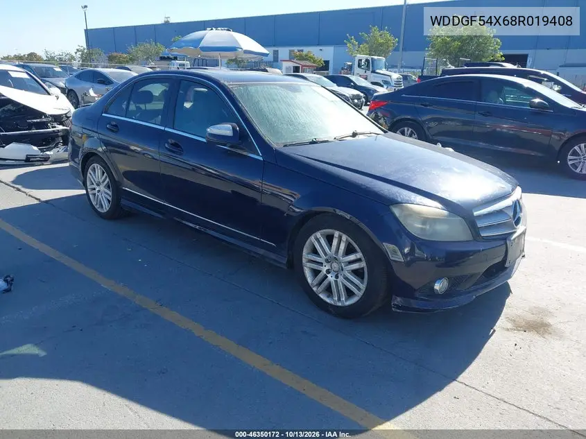 MERCEDES C-KLASSE 2008, VIN WDDGF54X68R019408
