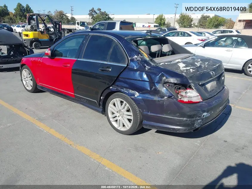 2008 MERCEDES C-KLASSE VIN WDDGF54X68R019408 — фото 3