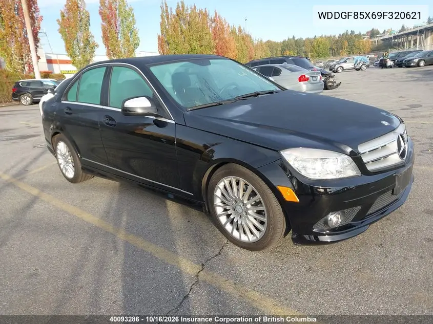 MERCEDES C-KLASSE 2009, VIN WDDGF85X69F320621