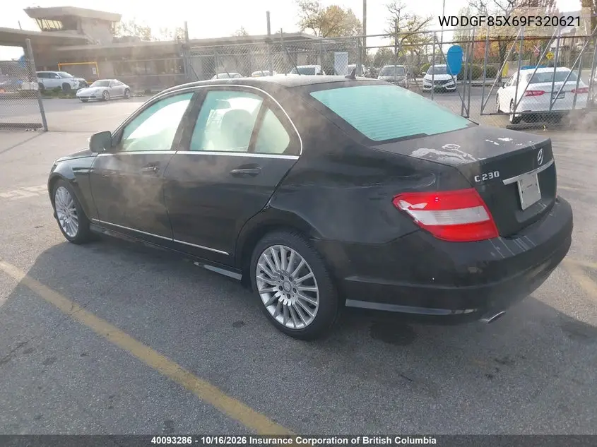 2009 MERCEDES C-KLASSE VIN WDDGF85X69F320621 — фото 3