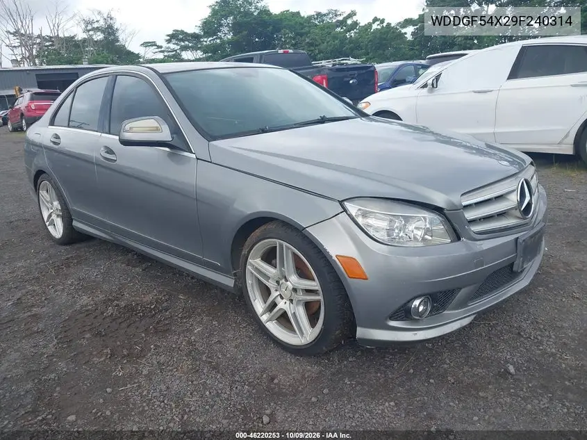 MERCEDES C-KLASSE 2009, VIN WDDGF54X29F240314