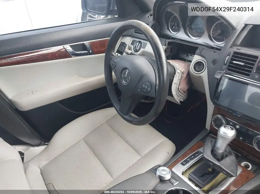2009 MERCEDES C-KLASSE VIN WDDGF54X29F240314 — фото 12