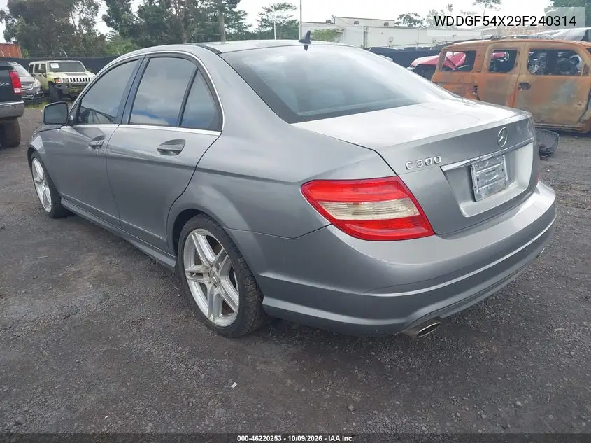 2009 MERCEDES C-KLASSE VIN WDDGF54X29F240314 — фото 3