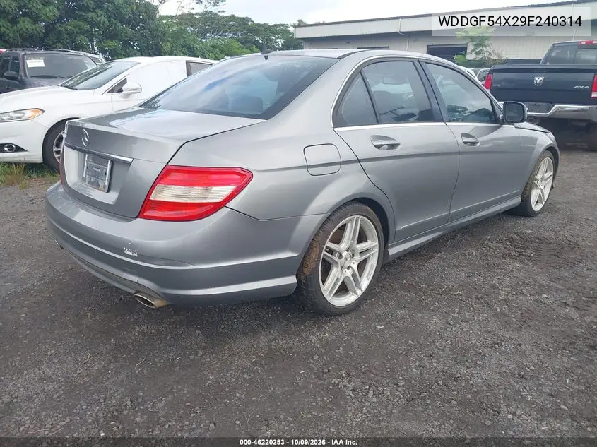2009 MERCEDES C-KLASSE VIN WDDGF54X29F240314 — фото 4