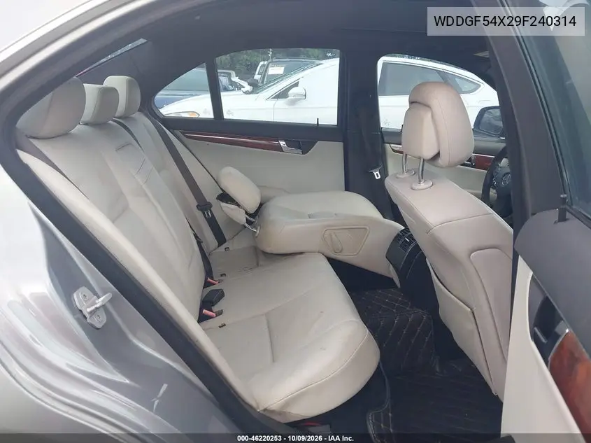 2009 MERCEDES C-KLASSE VIN WDDGF54X29F240314 — фото 8