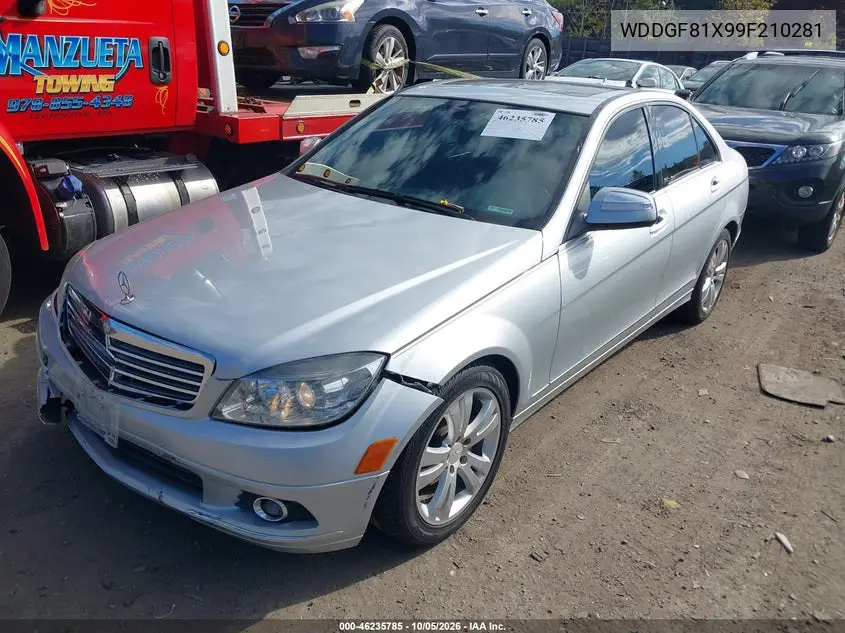 2009 MERCEDES C-KLASSE VIN WDDGF81X99F210281 — фото 2