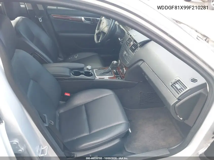2009 MERCEDES C-KLASSE VIN WDDGF81X99F210281 — фото 5