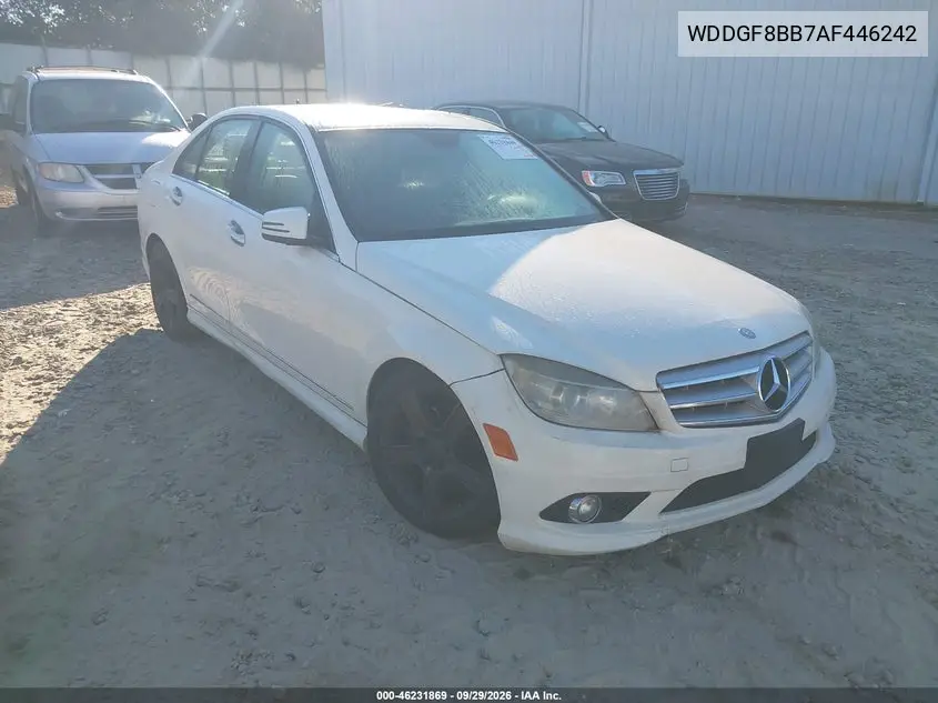 MERCEDES C-KLASSE 2010, VIN WDDGF8BB7AF446242