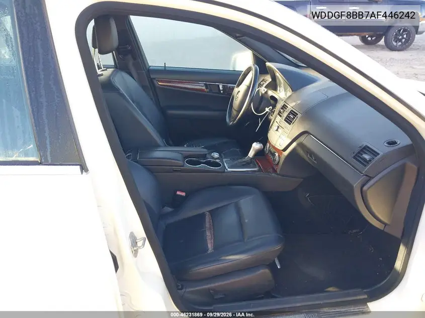 2010 MERCEDES C-KLASSE VIN WDDGF8BB7AF446242 — фото 5
