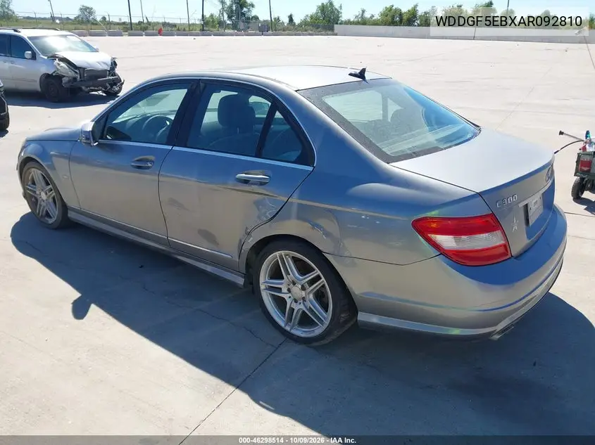 2010 MERCEDES C-KLASSE VIN WDDGF5EBXAR092810 — фото 3