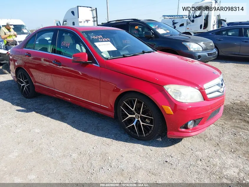 MERCEDES C-KLASSE 2010, VIN WDDGF8BB9AR098314