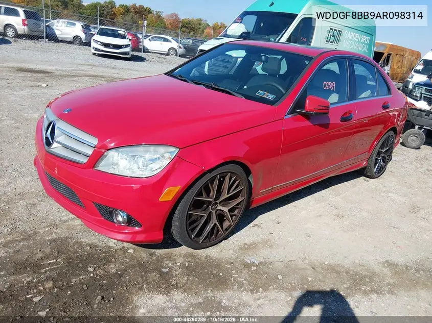 2010 MERCEDES C-KLASSE VIN WDDGF8BB9AR098314 — фото 2