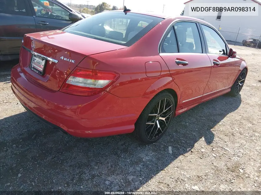 2010 MERCEDES C-KLASSE VIN WDDGF8BB9AR098314 — фото 4