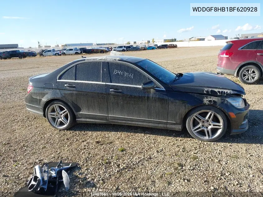 2011 MERCEDES C-KLASSE VIN WDDGF8HB1BF620928 — фото 13