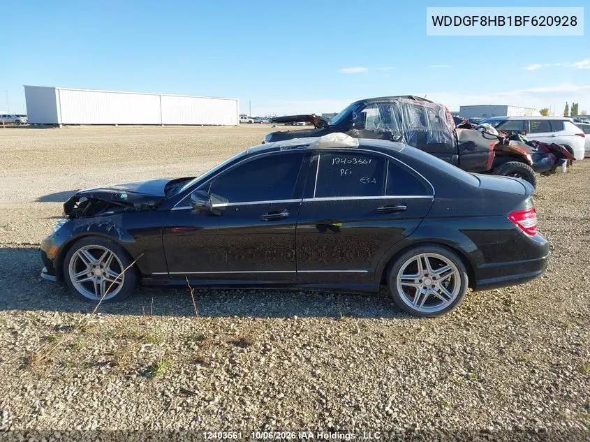 2011 MERCEDES C-KLASSE VIN WDDGF8HB1BF620928 — фото 14