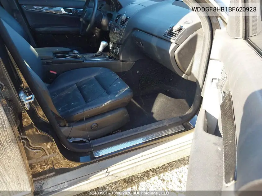 2011 MERCEDES C-KLASSE VIN WDDGF8HB1BF620928 — фото 5