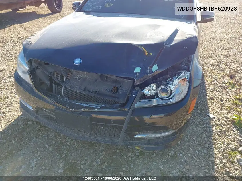 2011 MERCEDES C-KLASSE VIN WDDGF8HB1BF620928 — фото 6