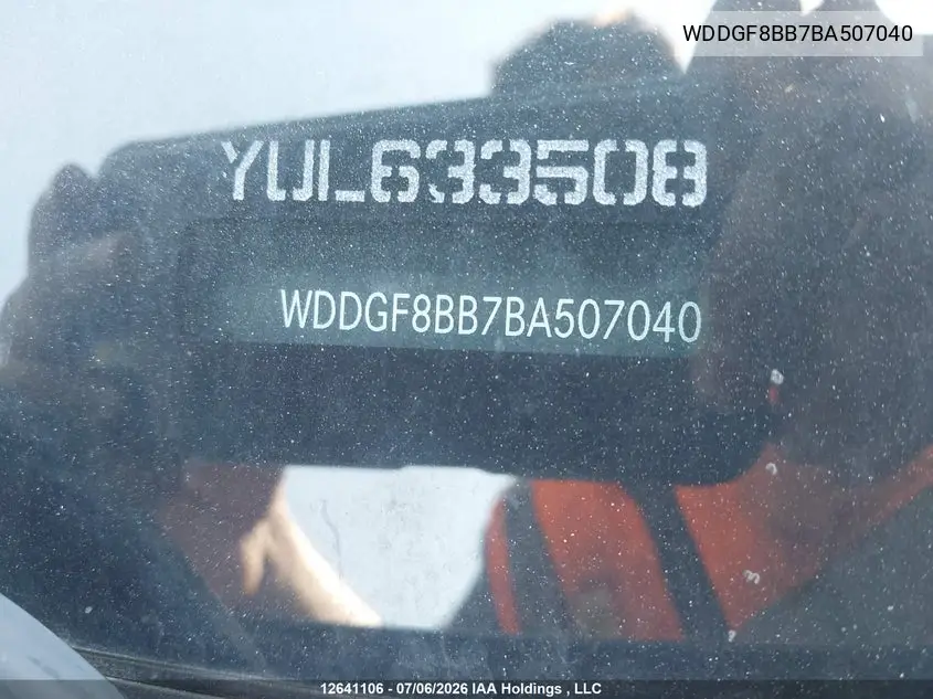 2011 MERCEDES C-KLASSE VIN WDDGF8BB7BA507040 — фото 17