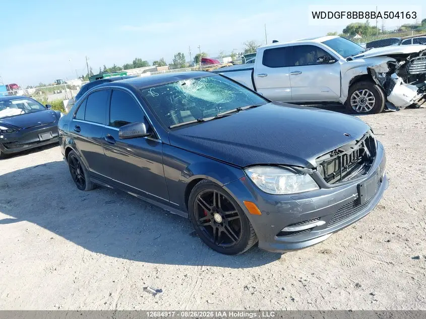 MERCEDES C-KLASSE 2011, VIN WDDGF8BB8BA504163