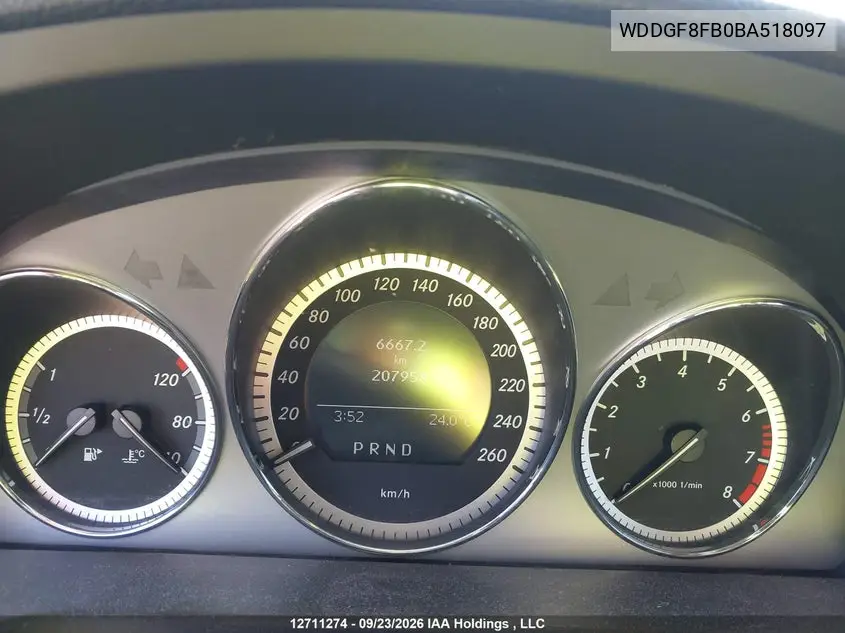 2011 MERCEDES C-KLASSE VIN WDDGF8FB0BA518097 — фото 7
