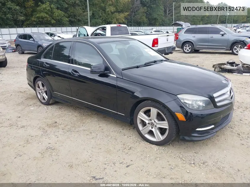 MERCEDES C-KLASSE 2011, VIN WDDGF5EBXBR152473