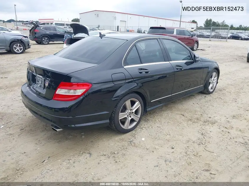 2011 MERCEDES C-KLASSE VIN WDDGF5EBXBR152473 — фото 4
