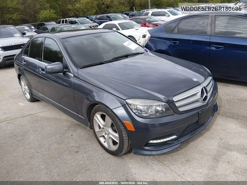 MERCEDES C-KLASSE 2011, VIN WDDGF5EB2BR180686