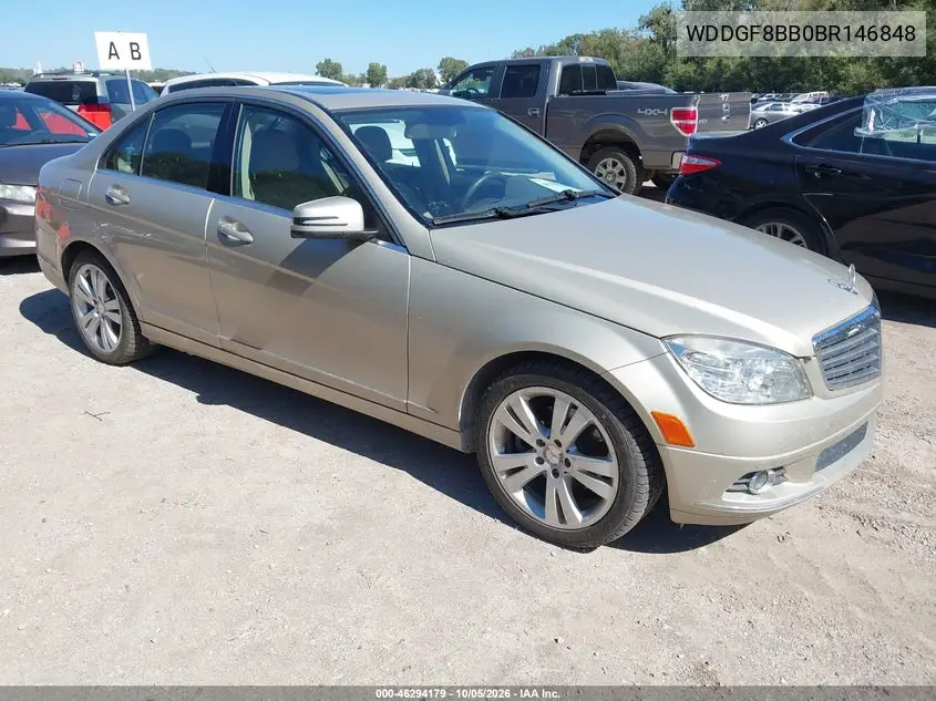MERCEDES C-KLASSE 2011, VIN WDDGF8BB0BR146848