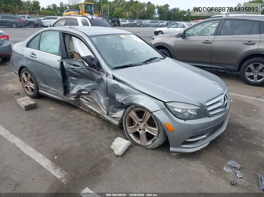 MERCEDES C-KLASSE 2011, VIN WDDGF8BB7BA495892
