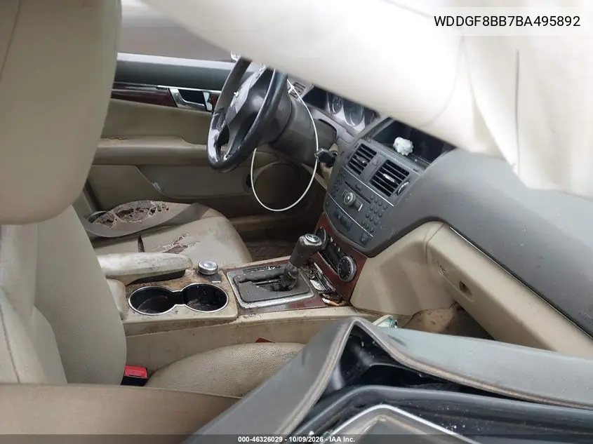 2011 MERCEDES C-KLASSE VIN WDDGF8BB7BA495892 — фото 5