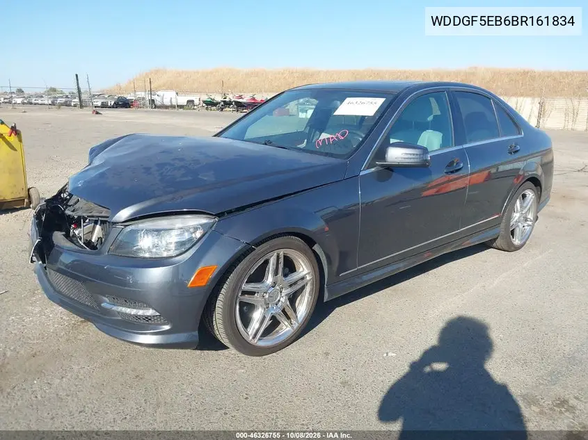 2011 MERCEDES C-KLASSE VIN WDDGF5EB6BR161834 — фото 2
