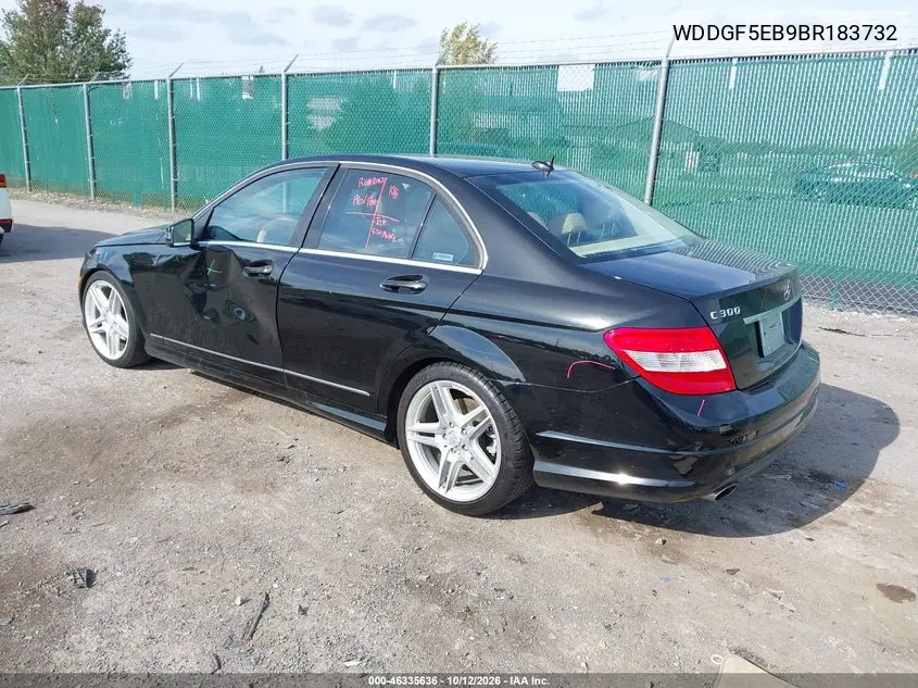 2011 MERCEDES C-KLASSE VIN WDDGF5EB9BR183732 — фото 3